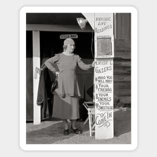 Fortune Teller, 1938. Vintage Photo Magnet